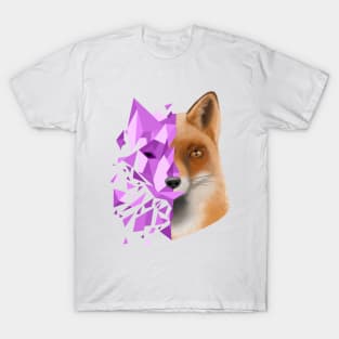 purple shattered fox T-Shirt